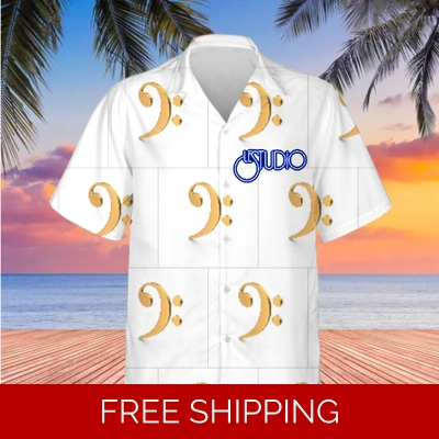 Hawaiian Shirt Unisex Le Studio Bass Clef 3